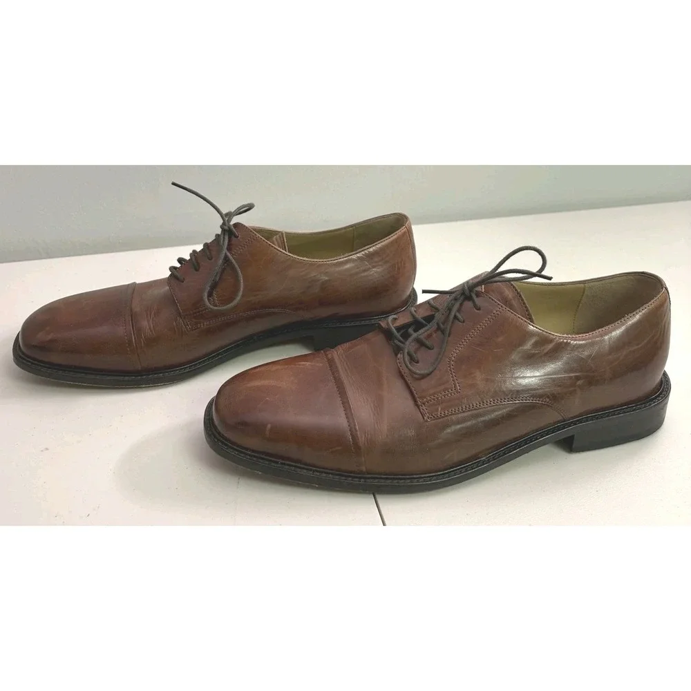 M J. Murphy by Johnston & Murphy Novick Mens 11 Brown Cap Toe Shoes Classic Work